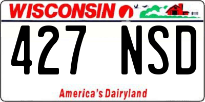 WI license plate 427NSD