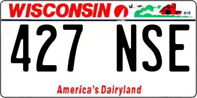 WI license plate 427NSE