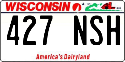 WI license plate 427NSH