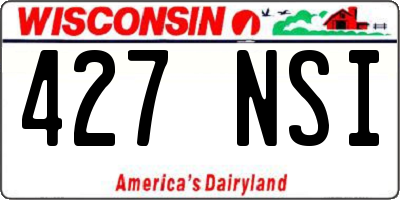 WI license plate 427NSI