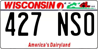WI license plate 427NSO