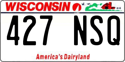 WI license plate 427NSQ