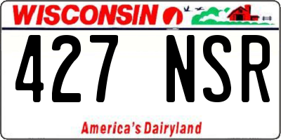 WI license plate 427NSR
