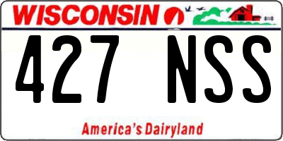 WI license plate 427NSS