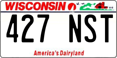 WI license plate 427NST