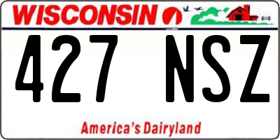 WI license plate 427NSZ