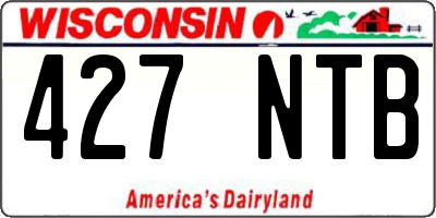 WI license plate 427NTB