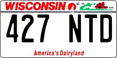 WI license plate 427NTD