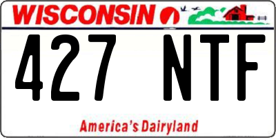 WI license plate 427NTF