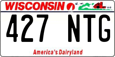 WI license plate 427NTG