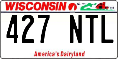 WI license plate 427NTL