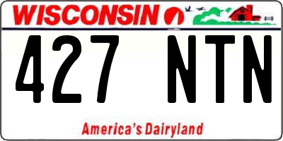 WI license plate 427NTN
