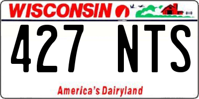 WI license plate 427NTS