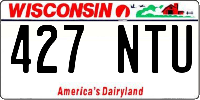 WI license plate 427NTU
