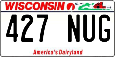 WI license plate 427NUG