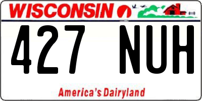 WI license plate 427NUH