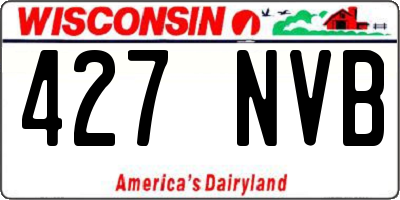 WI license plate 427NVB