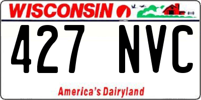 WI license plate 427NVC