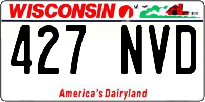 WI license plate 427NVD