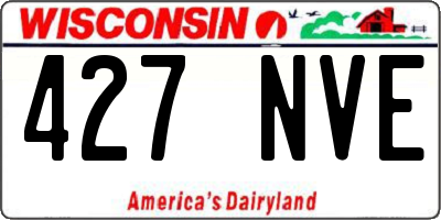 WI license plate 427NVE