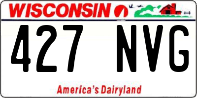 WI license plate 427NVG