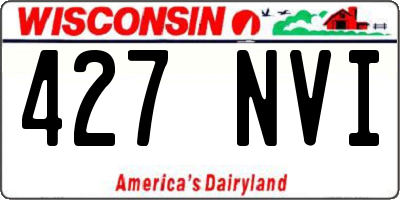 WI license plate 427NVI