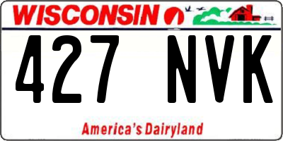 WI license plate 427NVK