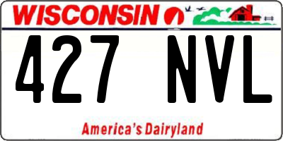 WI license plate 427NVL