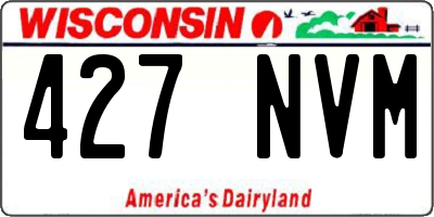 WI license plate 427NVM