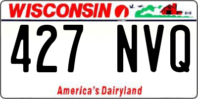 WI license plate 427NVQ