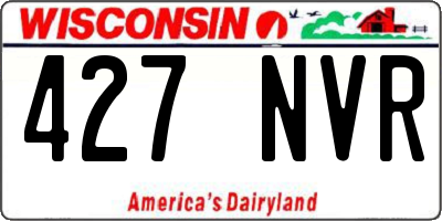 WI license plate 427NVR