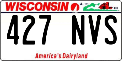 WI license plate 427NVS