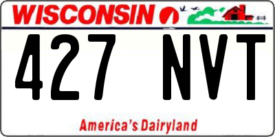 WI license plate 427NVT
