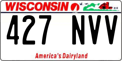 WI license plate 427NVV