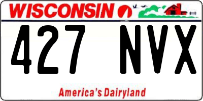 WI license plate 427NVX