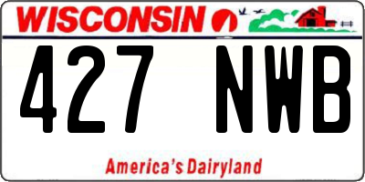 WI license plate 427NWB