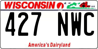 WI license plate 427NWC