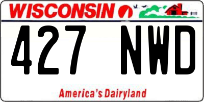 WI license plate 427NWD