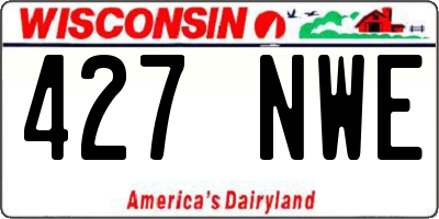 WI license plate 427NWE