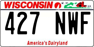 WI license plate 427NWF