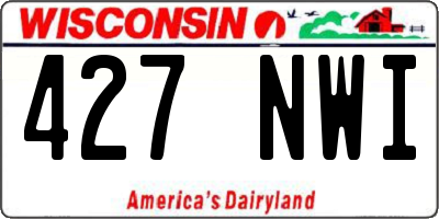 WI license plate 427NWI