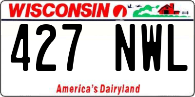WI license plate 427NWL