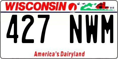 WI license plate 427NWM