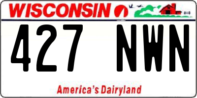 WI license plate 427NWN