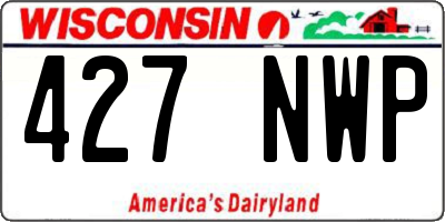 WI license plate 427NWP