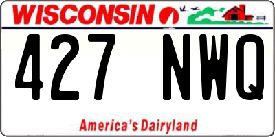 WI license plate 427NWQ