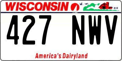 WI license plate 427NWV
