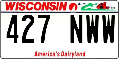 WI license plate 427NWW