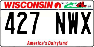 WI license plate 427NWX