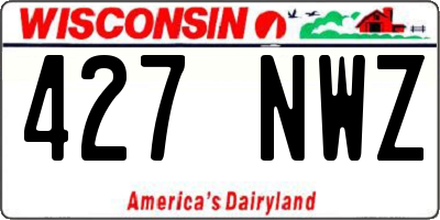 WI license plate 427NWZ